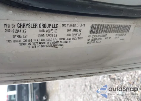 2013 Dodge Dart Sxt из США, поврежденный, VIN 1C3CDFBA9DD339627